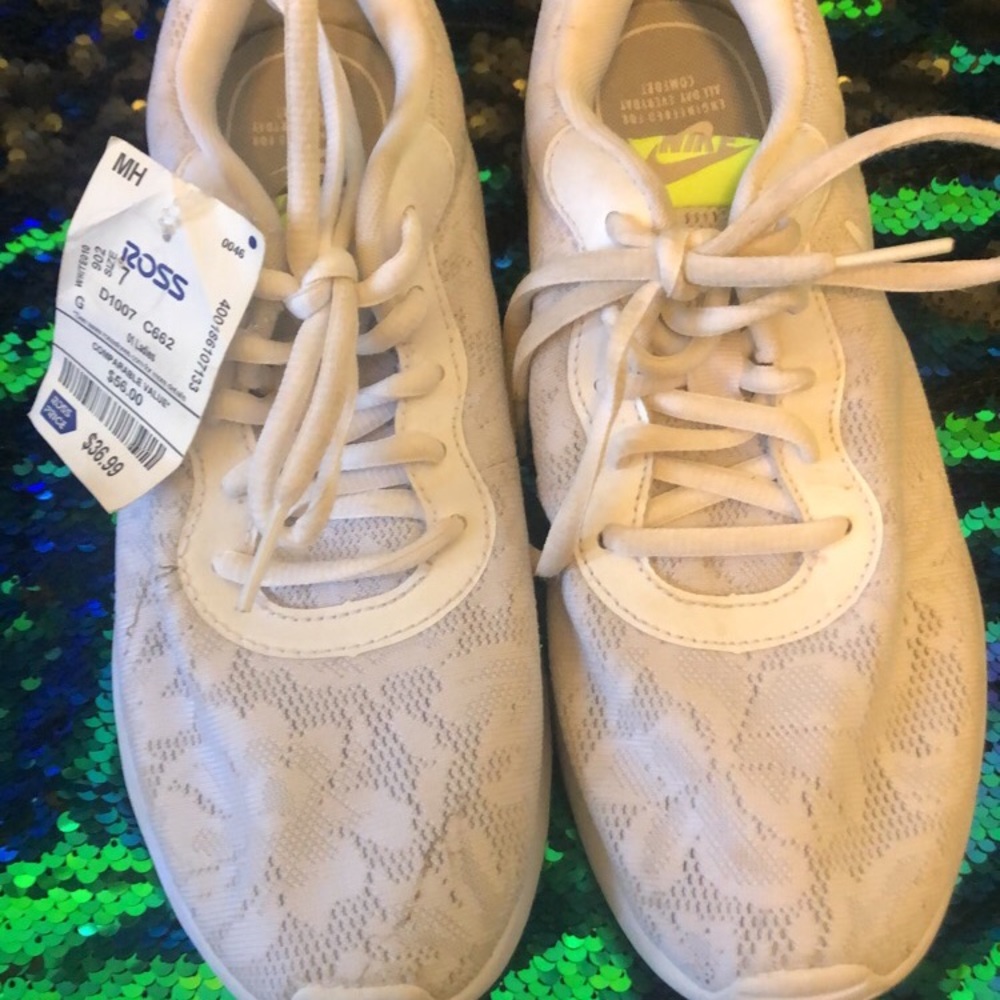 Brand new white nikes